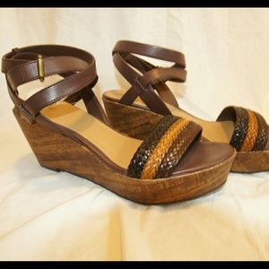 Brown Wedges with Ankle Strap