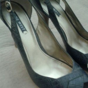 Nine West Blue Alligator