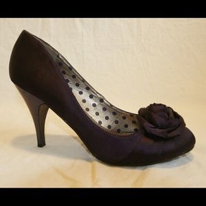 Purple Satin Heels by Fergalicious Fergie