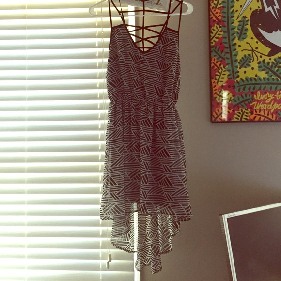 Black and White High Low Dress