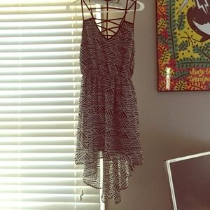 Black and White High Low Dress