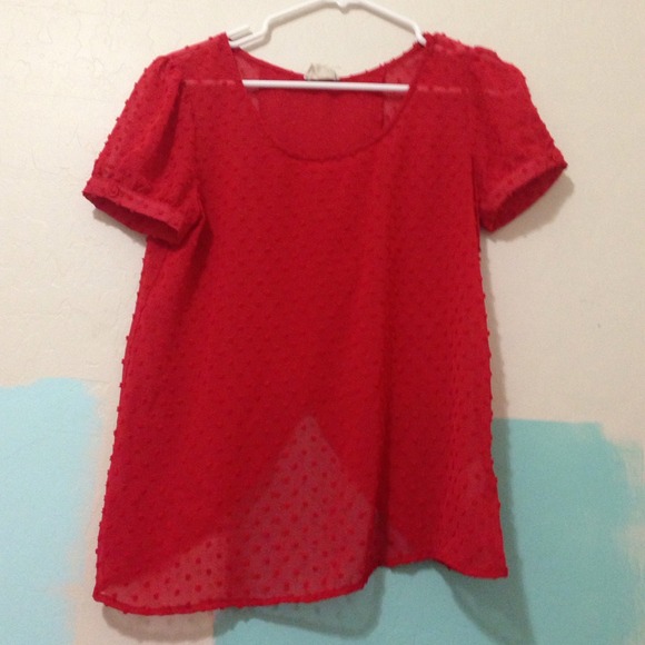 Urban Outfitters red dotted top