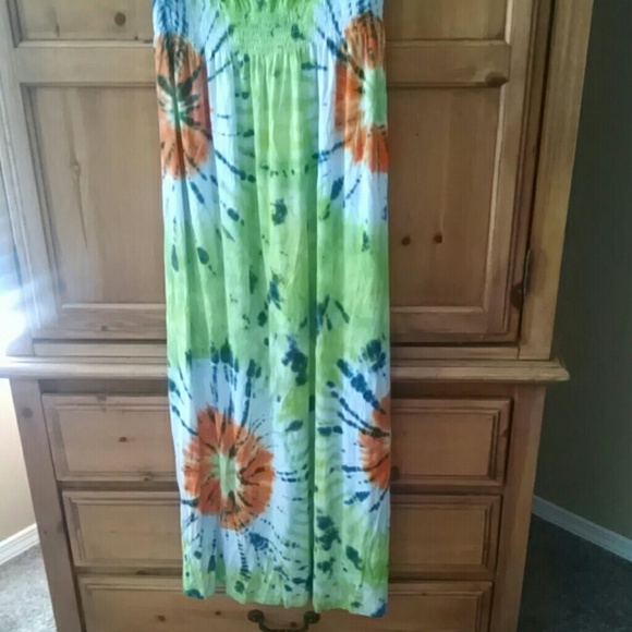 SOLD South Pole Maxi Dress Tie-die Tube Top - Picture 3 of 4