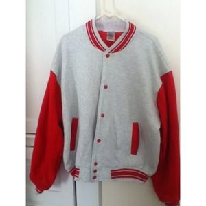 Grey & Red Lettermans Jacket!