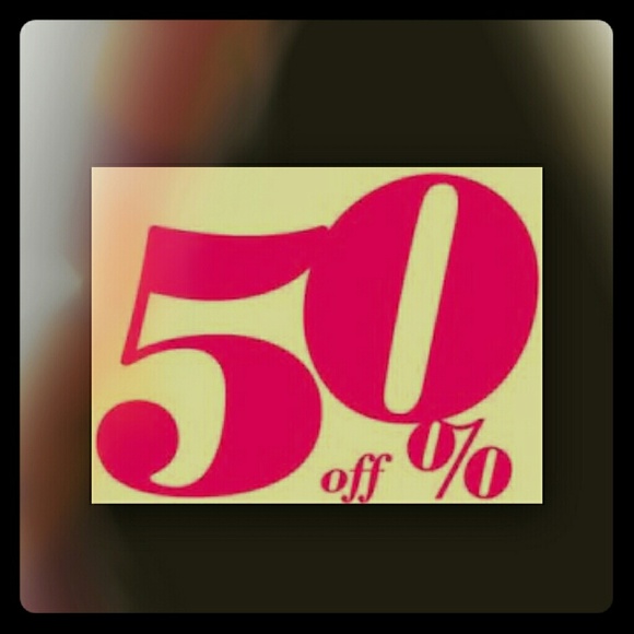 50% off every single thing!!!