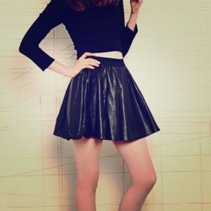 Urban outfitters faux leather skirt