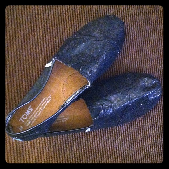 Black Sparkle Toms!