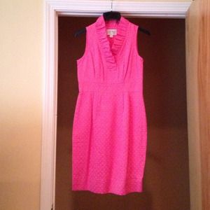 Julian Taylor, NEVER WORN, sz 6 pink fitted dress.