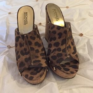 Michael Kors leopard wedges