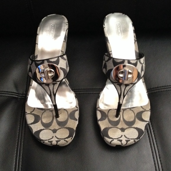 Coach signature wedge sandals size 11