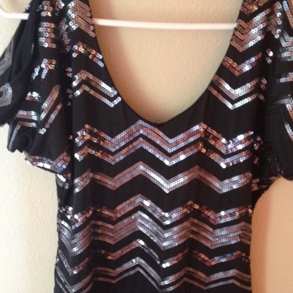 Sequin little black dress size S