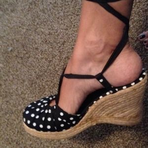 Black with white polkadot shoes