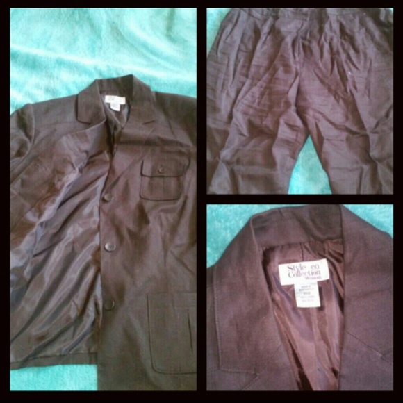 2Pz. Jacket and pant color dark brown