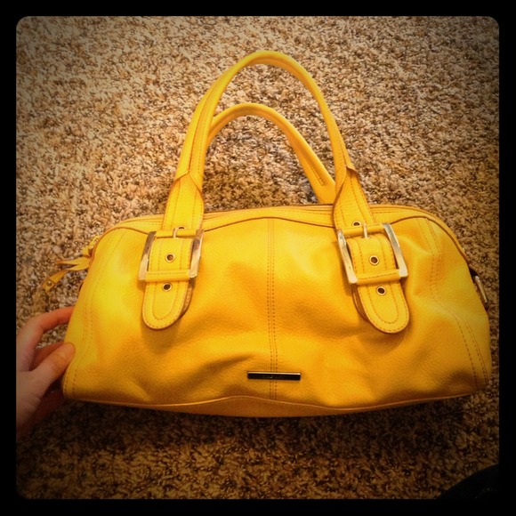 NINE WEST yellow leather handbag