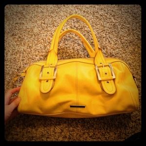 NINE WEST yellow leather handbag