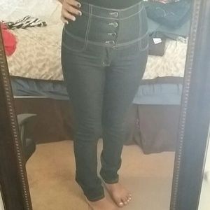 NEW High waisted Skinny dark jeans