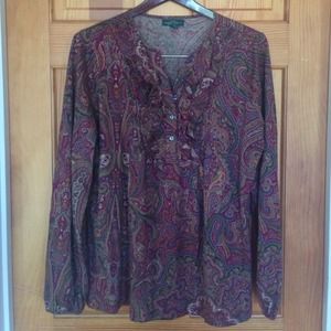 Ralph Lauren paisley long sleeve