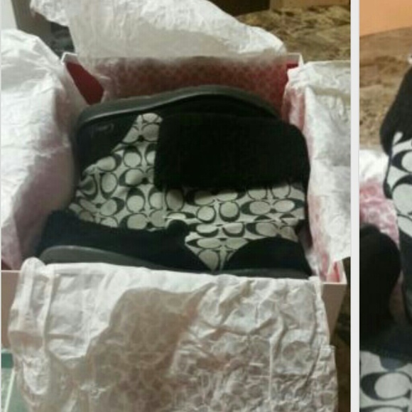 Black coach boots