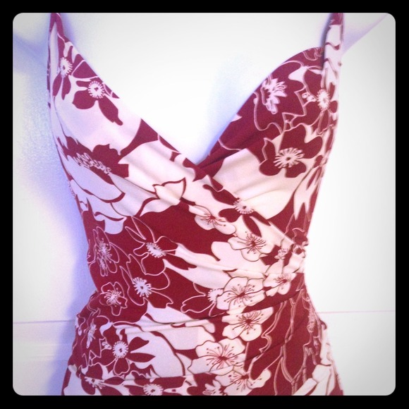 BCBG spaghetti strapped floral sexy top