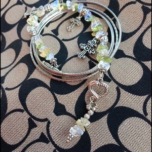 πCross bracelet w/ banglesπ