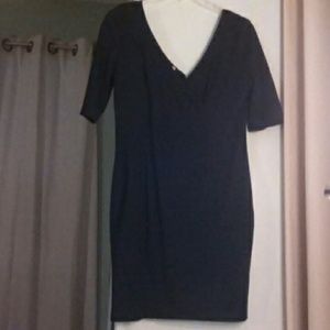 Black full back zipper dress