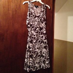 Brown and white dress