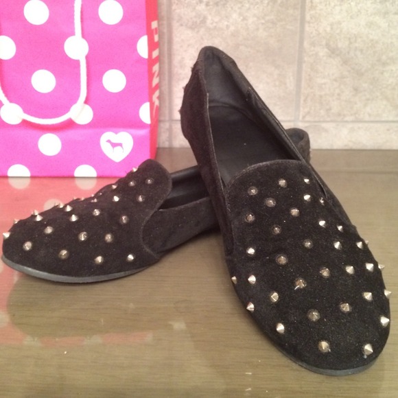 Reflections Shoes - 🆑Black Studded Loafers