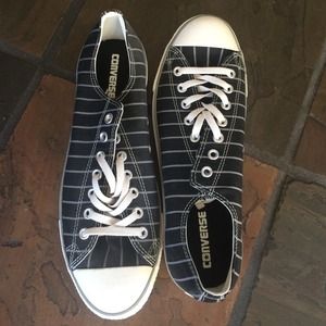 Black and white stripe converse