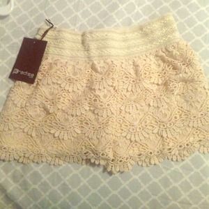 NEW WITH TAGS! Beige crochet shorts!