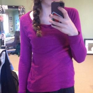 long sleeve magenta top