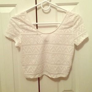 Aztec print crop top