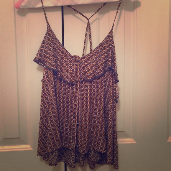 Cross back tank top