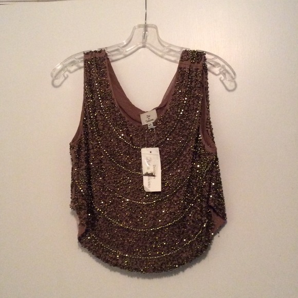 Gold Beaded Top