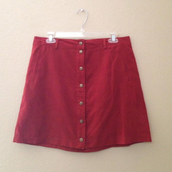 Forever 21 Dresses & Skirts - Red Suede Skirt