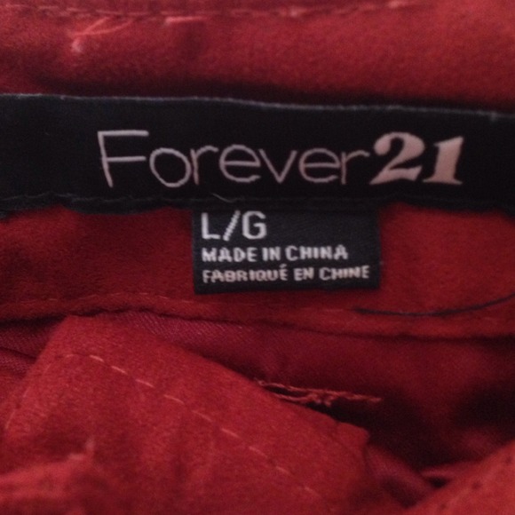 Red Suede Skirt - Picture 4 of 4