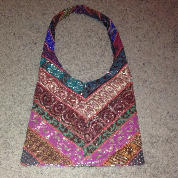 AUTHENTIC Handmade Indian Messenger Bag.