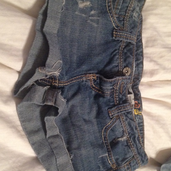 Blue jean shorts