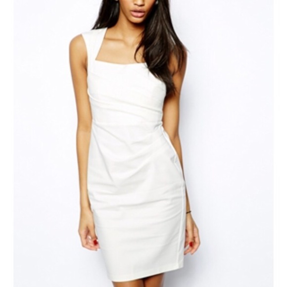 ASOS White Square Neck Dress