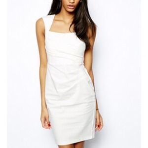 ASOS White Square Neck Dress