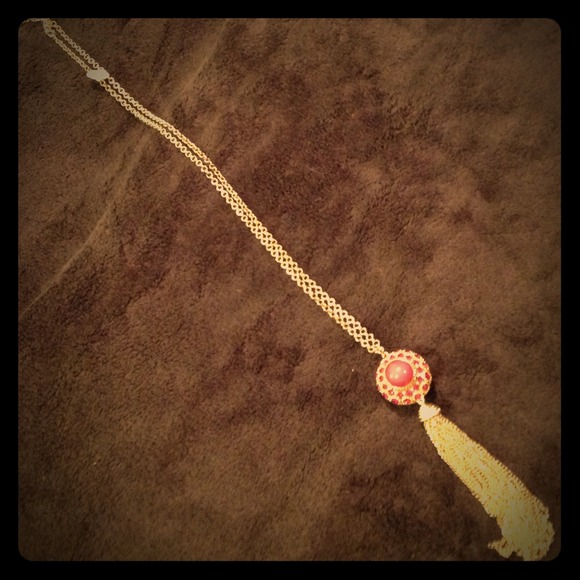 Gold & pink necklace