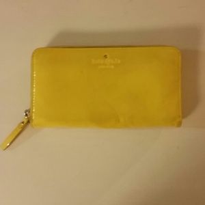 Kate Spade Yellow Patent Leather Wallet