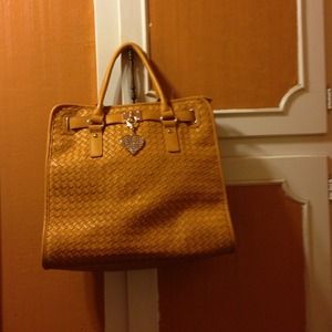 Mustard tweed handbag. Reduced