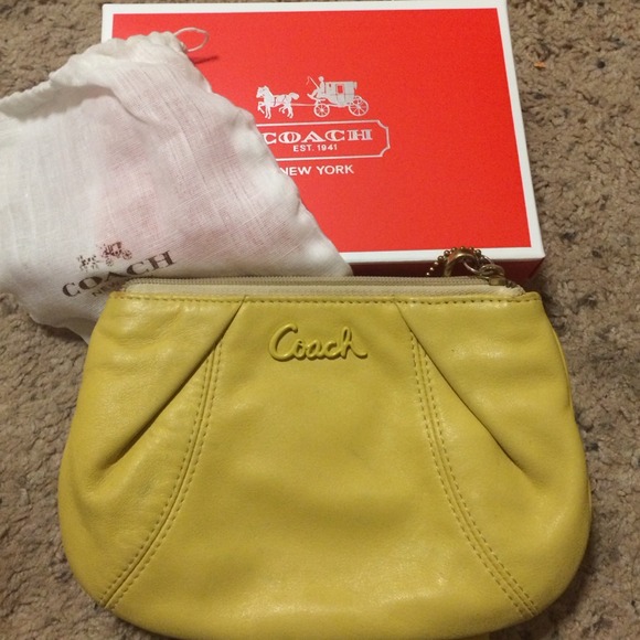 Authentic Coach wristlet. Box and bag included