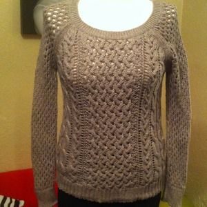 Corded Beige Sweater American Eagle