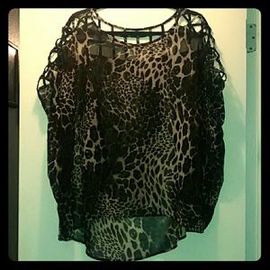 Leopard patterned top