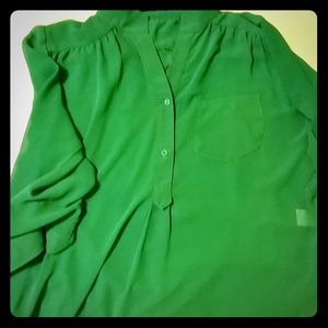 Sea green sheer shirt