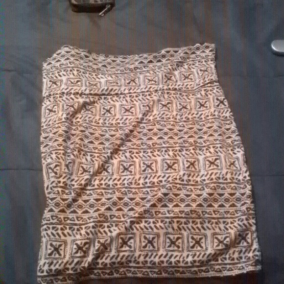 Tribal print pencil skirt