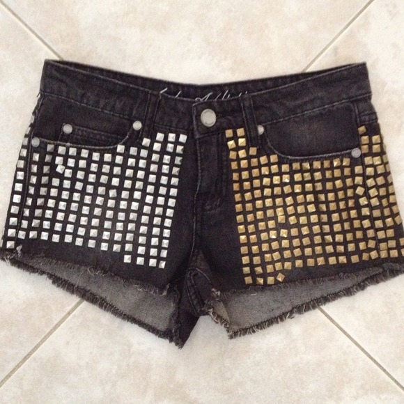 Studded Denim Cut Offs
