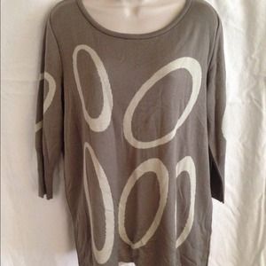 Taupe and cream circle sweater