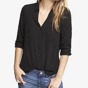 The Portofino Shirt from Express (in black)